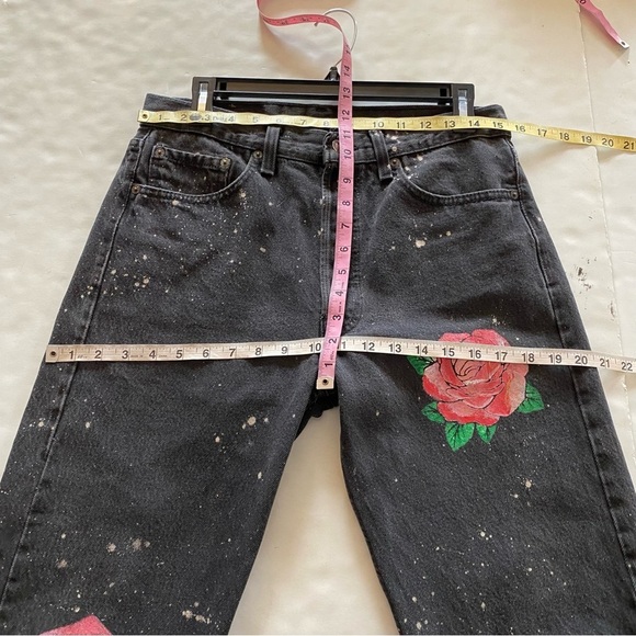 Levi’s Jean Shorts Jorts Waist 27 Unisex Womens Small 4 6 90s Levis Long Shorts - Picture 10 of 13